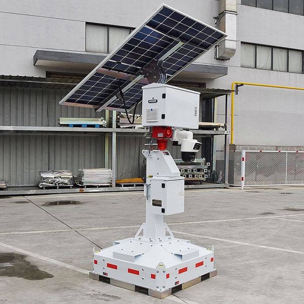 Corrosion Resistant Solar Mobile Light Tower 90° Manual Lifting Flexible Installation Outdoor Light Tower