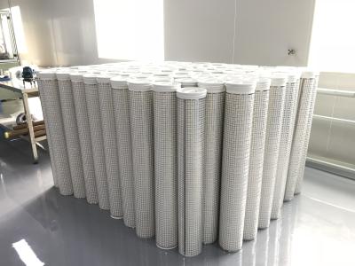 débit du ³ /H de 110m cartouche filtrante plissée par écoulement élevé à hautes températures de filtre d'eau de 5 microns