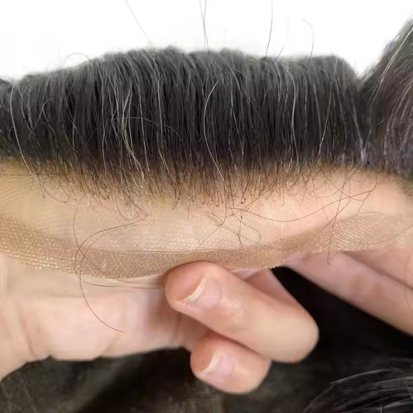 Full Swiss Lace French Lace Human Hair Replacement Wig Human Hair System Men Toupee INDIAN Hair Perfect Straight 8*10