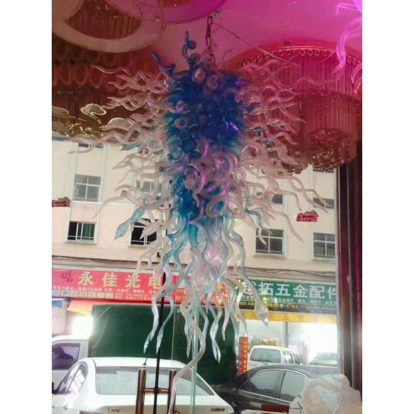 Colored glass chandelier for Hotel Project Lighting Fixtures (WH-GB-07)