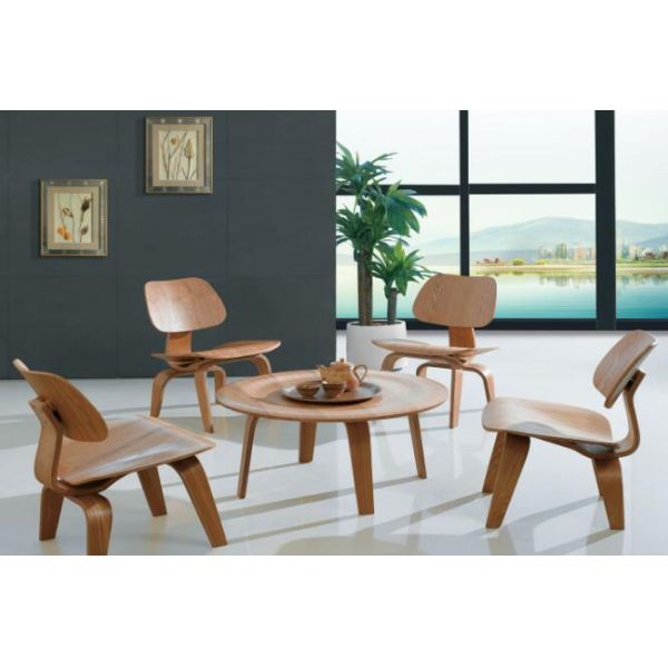 Modern Leisure Shell Chair Lounge Chair In Dark Brown Leather wood stool