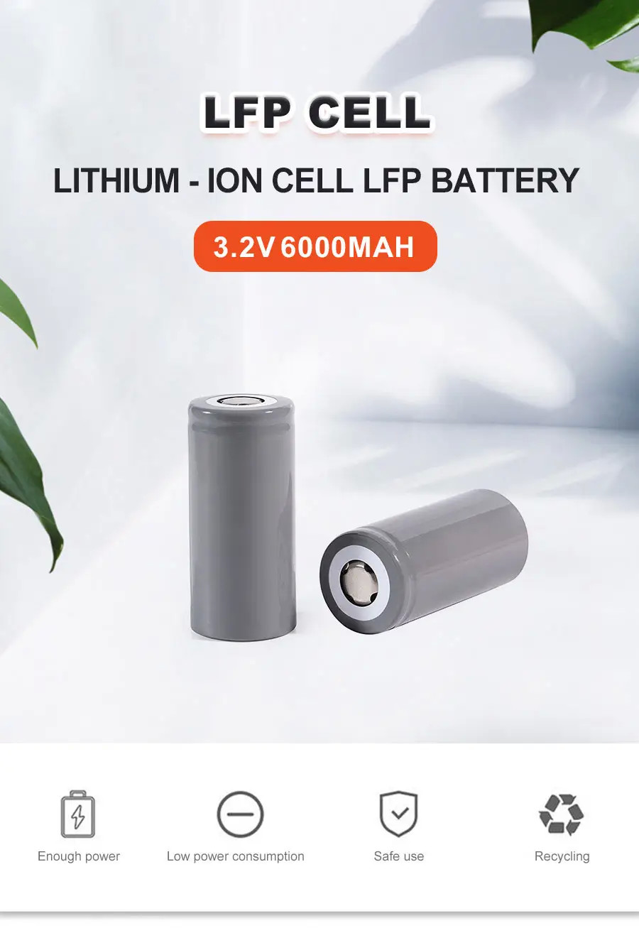 Литий-ионные батареи LiFePo4 Клетка 3.2v 6000mAh LFP батарея Долгое время цикла