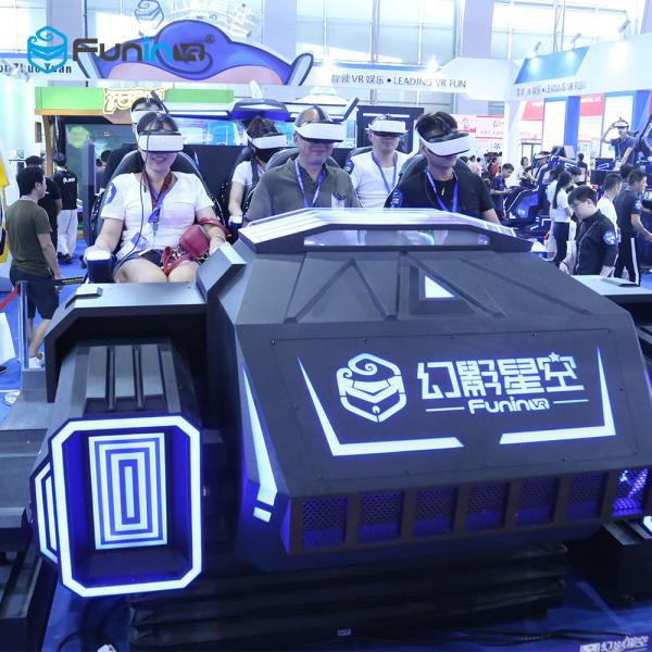 6 Seats Virtual Reality 9D Flight Simulator With Back Vibration 4200*3670*2350mm