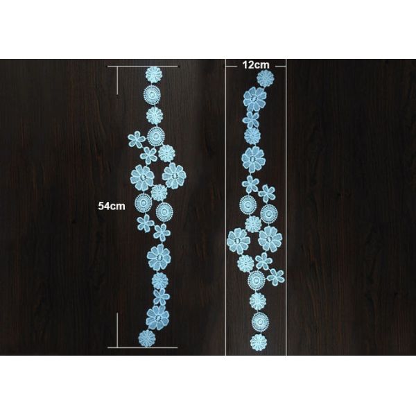 Équilibre de dentelle brodé poly par lait d'Applique de collier de dentelle de guipure de Venise de Français d'OEM