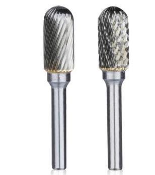 Cylinder Shape Tungsten Carbide Rotary Burrs With Radius End Round Head Cut For Wood Metal Steel