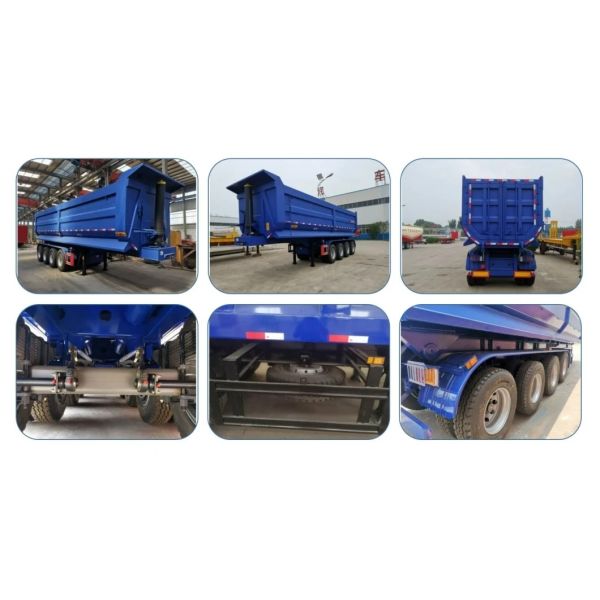 3/4/5/6 Axle Number Tri Axle 50 Ton Heavy Duty Dump Trailers Mining Tipper Truck Trailer