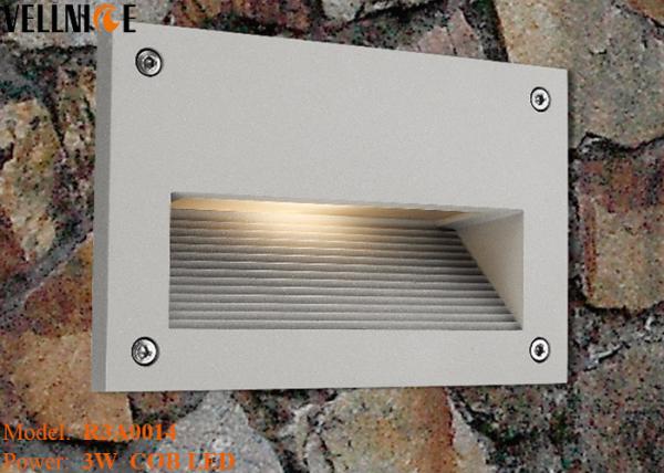 Recessed Outdoor LED Step Lights , Rectangle Aluminum  Wall Lamp 3W 110 - 240V 50HZ