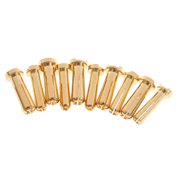 4/5mm bala banana plug conector macho fêmea banhado a ouro para peça de bateria RC