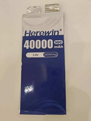3.8V 40000mAh Lipo Single Cell 25C 765g 1000ciclos+ Tipo recarregável de vida
