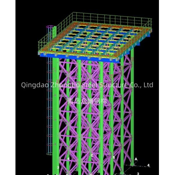 Hot-dip galvanized water storage tank and supporting tower