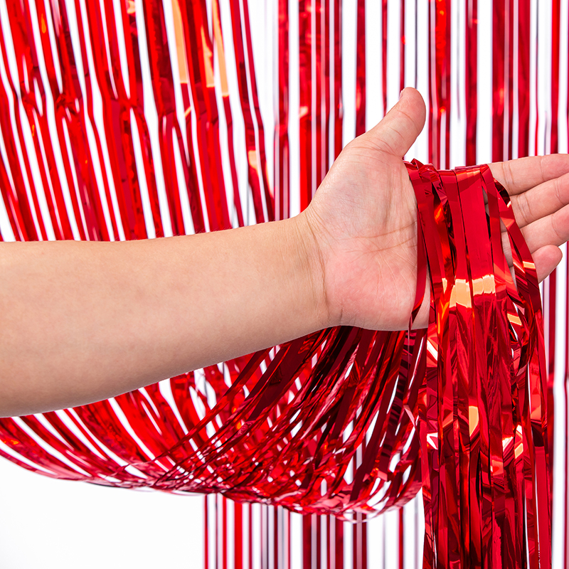 Пластиковый цветный тарелка красная фольга фон добавляет веселье к праздникам день рождения шторы фольга