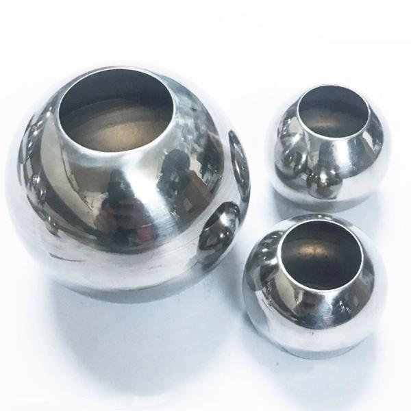 50MM * 25.5 MM Metal Ball With Hole , SS304 Stainless Steel Hollow Ball With Hole