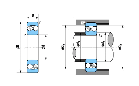 2210 Double Row Self Aligning Ball Bearing OEM 50x90x23mm ISO Standard