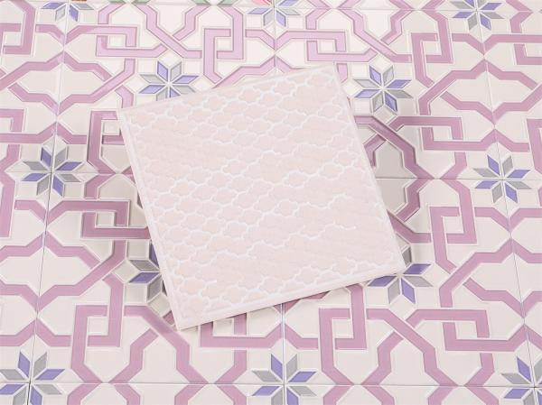 Pink Ceramic Rustic Tile 20x20cm AAA Grade for Bathroom Walls