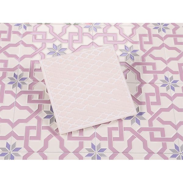 Pink Ceramic Rustic Tile 20x20cm AAA Grade for Bathroom Walls