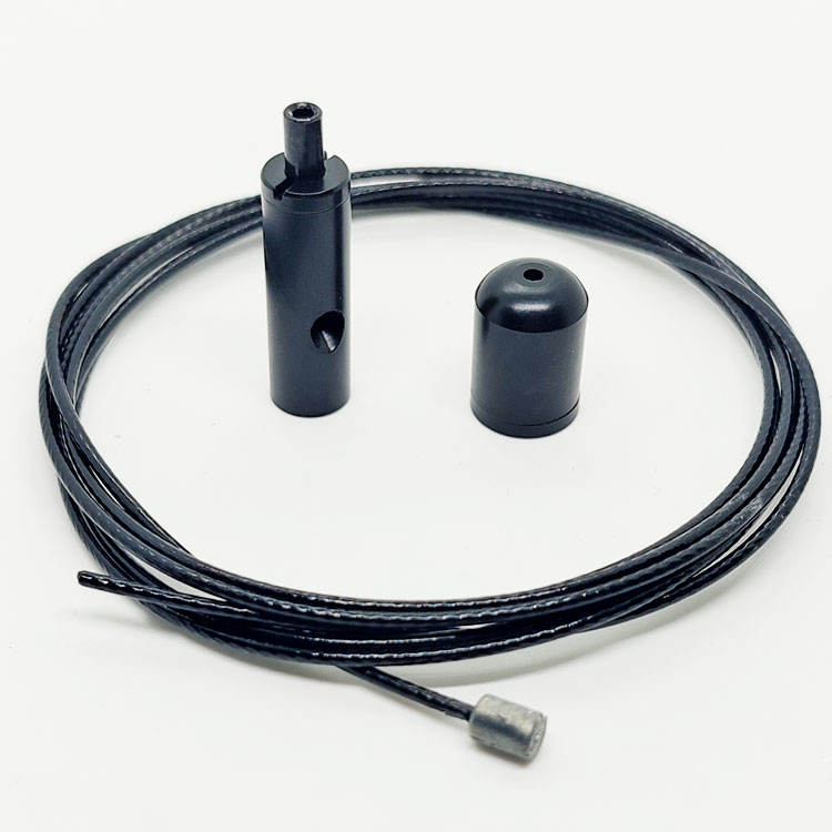 Custom Black Coated Wire Rope Cable Suspension Kit High Quality Ceiling Hanging Wire Hook Fitting Hardware Supply