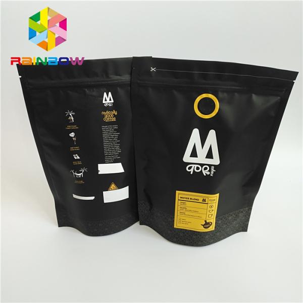 Levante-se o empacotamento dos malotes plásticos impresso um saco de café Ziplock da válvula da maneira
