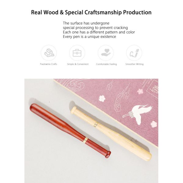 Creative Baseball Bat Wooden Ballpoint Pen Rosewood Maple Wood Gift Ball Pen