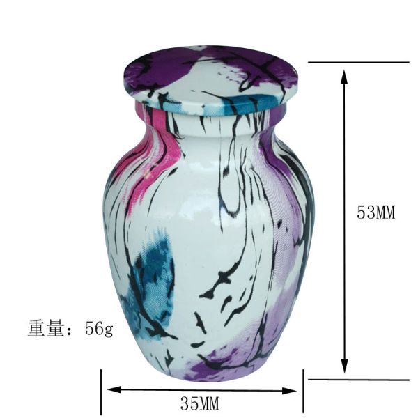 Abstract Pet Urn Metal Keepsake Urn for Pet Memorial Shops