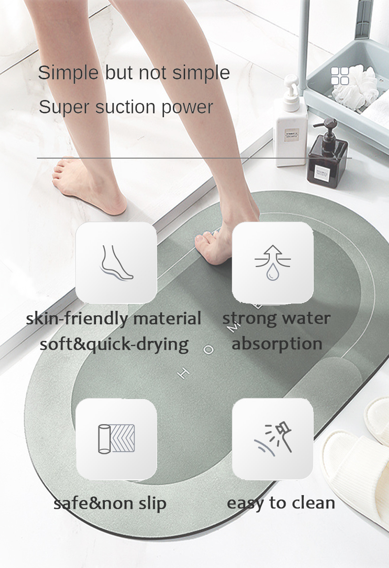 Классический стиль дизайна Супер поглощающий ковер для ванны многофункциональный ковер для ванной комнаты без скольжения