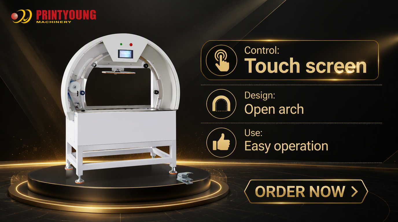 PRY-W Semi-Automatic Electric Film Wrapping Machine with Belt Packaging Easy to Operate