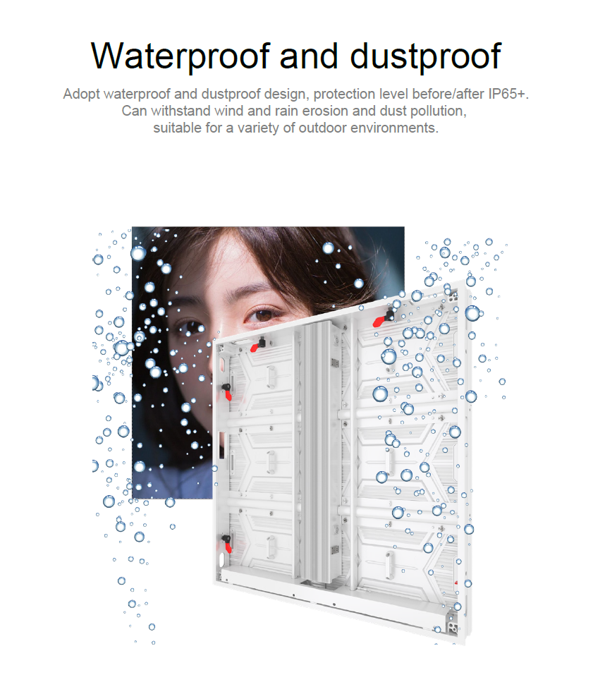 P4.44/P5.71/P6.66/P8/P10 Fixed Installation Series 960*960mm 480*320 Standard Module With Profile Aluminium Cabinet