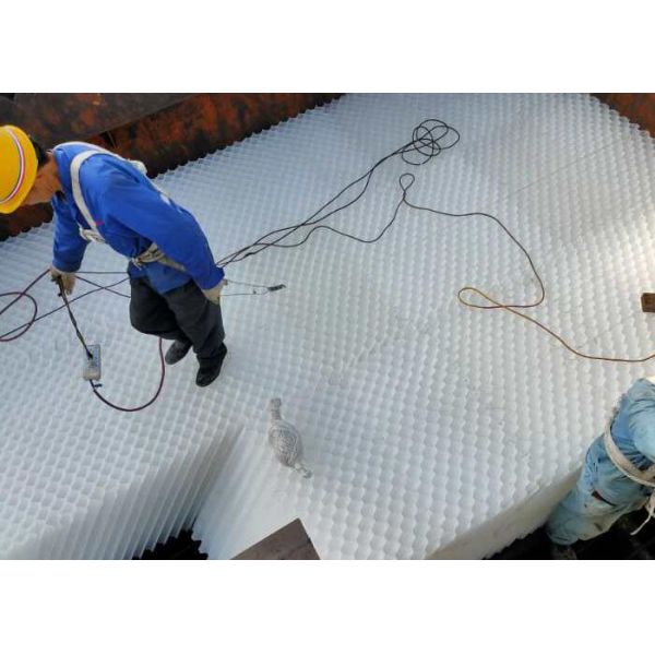 Médias de Saff de tube de nid d'abeilles de PVC de pp/médias de lamelle pour la couleur de blanc de traitement de l'eau