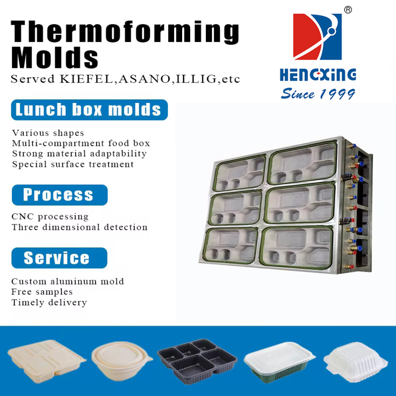 High Precision Aluminium Alloy Thermoforming Mould with Efficient Heat Dissipation for Food Container Mold and Environmental Recyclability