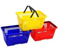 Populaire magasin d'épicerie Laundry panier à main Supermarché Poignée en plastique panier d'achat suspendu