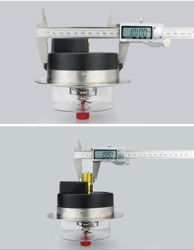 Electric Contact Point Precision Air Pressure Gauge Flange Edge 25 Bar Manometer
