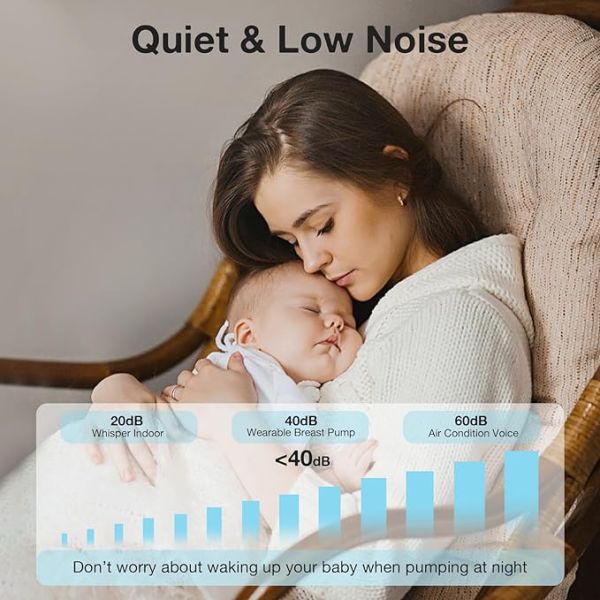 Variable Flow Velocity Breast Pump Set Concealable FDA Hands Free Wearable Breast Pump