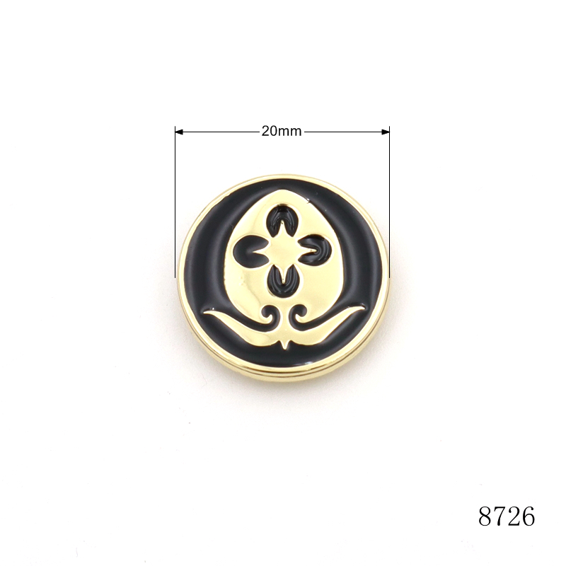 20mm Gold Zinc Alloy Leather Rivet - Custom Logo with Black Filling for Premium