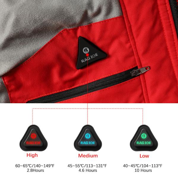 Vestuário de Inverno aquecido de pesca vermelha Vestidos de Inverno aquecidos de mulheres Vestuário de Inverno recarregável elétrico