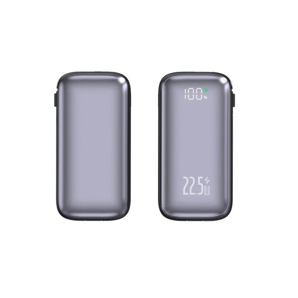 10000mAh Portable Power Bank with Cable and Black ABS PC Material