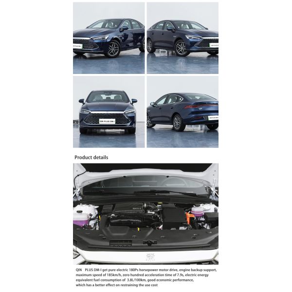 2023 Nuevos coches eléctricos eléctricos híbridos enchufables Byd Qin Plus DM-i
