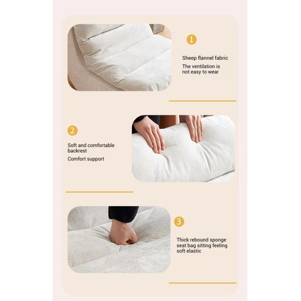 Wholesale Modern Living Room Backrest Cushion Lazy Lounge Recliner Sofa Chair Single Seat Bean Bag Sofa for Apartment Balcony