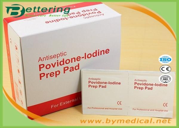 Disposable Antiphlogosis Povidone-Iodine Prep Pad  Wipe Cleanser Swab for First Aid Skin Cleaning and Disinfecting