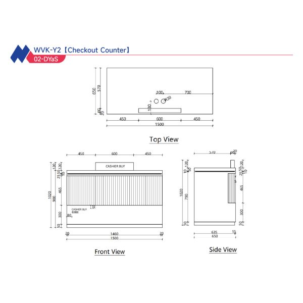 Retail Cosmetic Boutique Store Fixtures Furniture Cashier Counter Display Stands