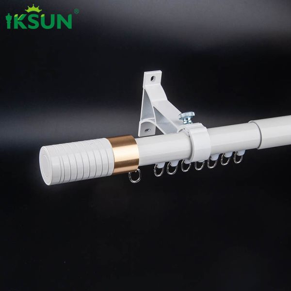 Telescopic Aluminium Curtain Rod , Adjustable 30mm Curtain Pole