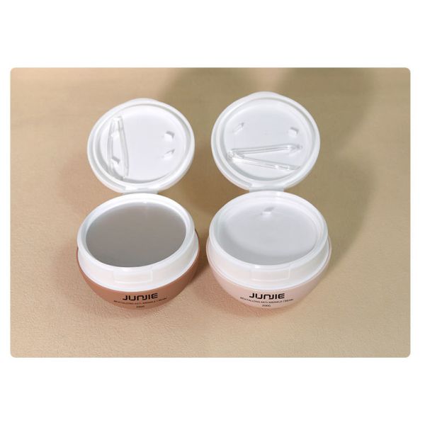 Wholesale Custom 200g Custom Printed Cosmetic Flip Cap Scrub Jar Packaging Body Lotion White Cosmetic Jar 200ml for Skincare