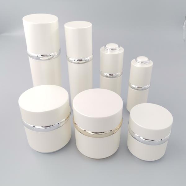 Silk Screen Printing Pmma Cosmetic Packaging Set With Pp Pump