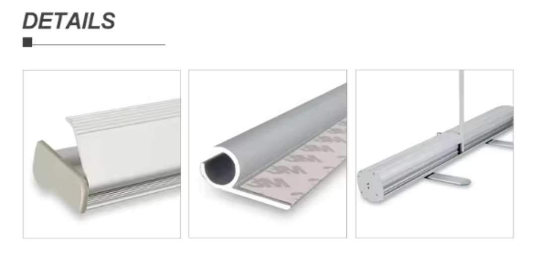 Portable Double-Sided Roll-Up Banner Display Lightweight Aluminum Frame for Trade Shows Events & Promotions