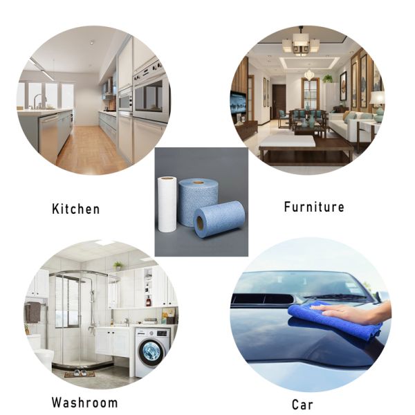 120gsm Disposable Cleaning Cloth Heavy Duty Industrial Wipes Jumbo Roll Disposable Non Woven Fabrics