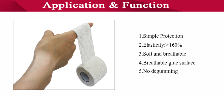 Спорт Eab разрыва связывают эластичную кохезионную повязку тесьмой способный спорт простирания уменьшает боль 7.5cmx4.5m