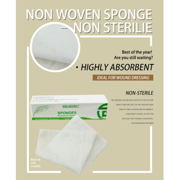 Dental Non Woven Sponge Gauze 2x2 Non Woven Swab Gauze Non Sterile Medical 5cmx5cm