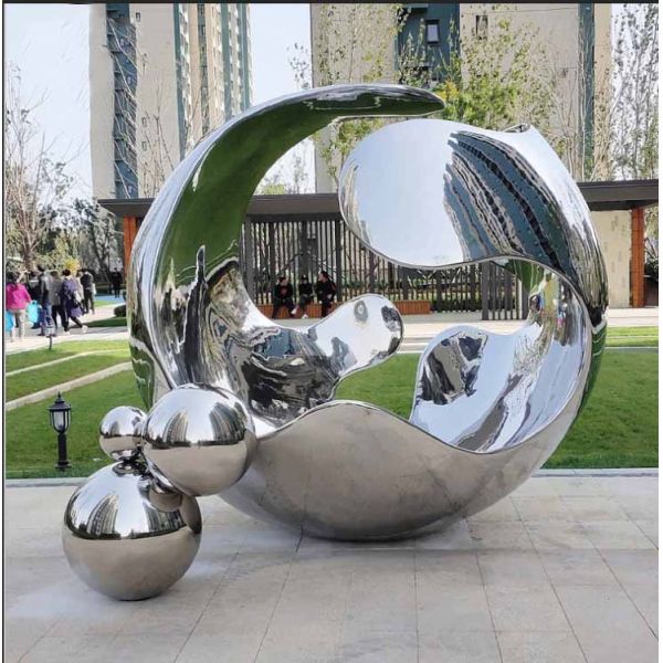 3.0 Meter High Welding Stainless Steel Sculpture