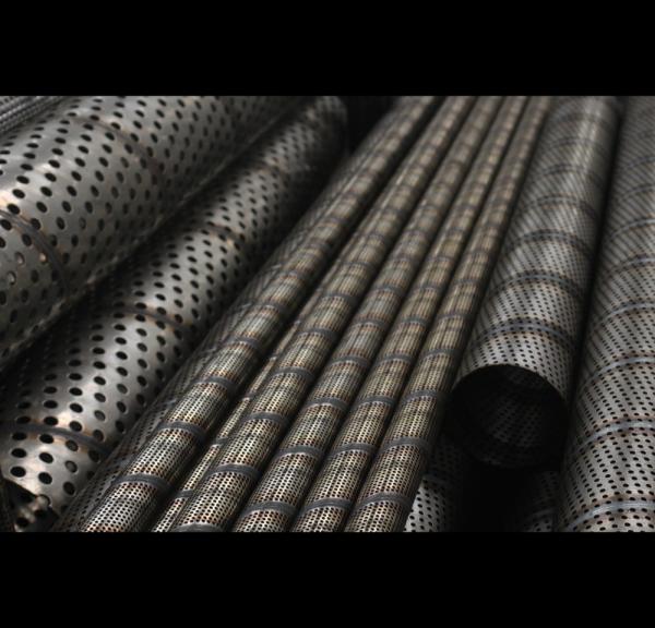 Custom Length Perforated Steel Pipe With Round Hole Pattern ISO9001 Approved