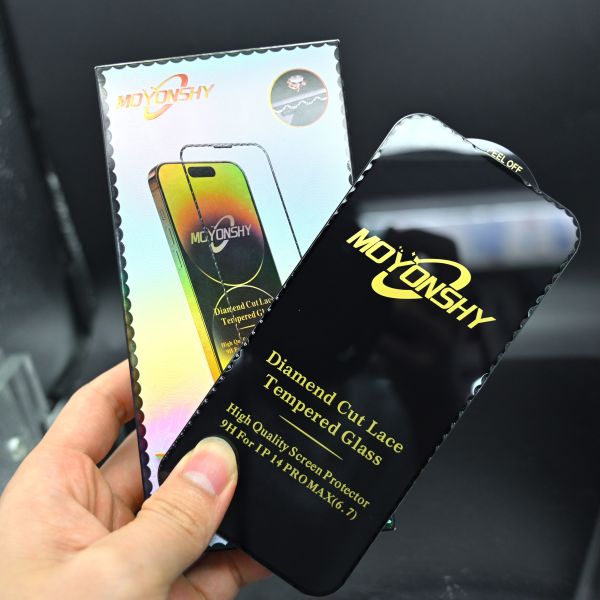 Стеклянная защитная пленка для экрана с бриллиантовыми кружевами для iPhone 15PRO MAX