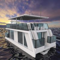 11.5m Length Two Deck Luxury Floating Boat Hotel Houseboat With Kitchen Bathroom