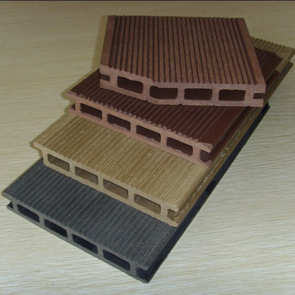 Waterproof Grey WPC Hollow Decking 150*35mm With Stainless Steel Accessories